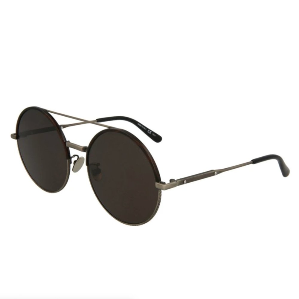 Bottega Veneta Unisex Grey Round Metal Sunglasses!